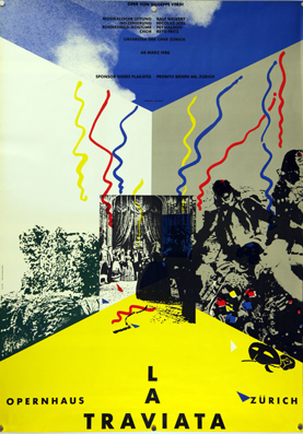 Plakat - Verdi, La Traviata  Opernhaus Zürich