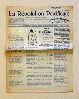 La révolution pacifique. Bulletin de propaganda pacifiste