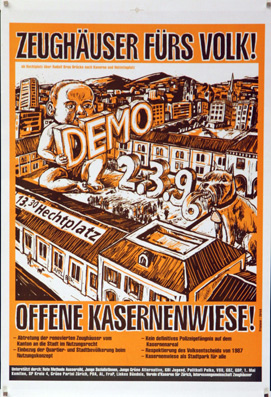 Plakat - Zeughäuser fürs Volk! Offene Kasernenwiese!