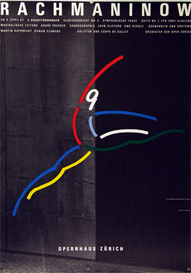 Plakat - Rachmaninow -  Opernhaus Zürich