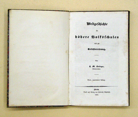 Weltgeschichte für höhere Volksschulen