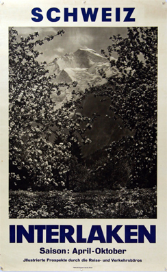 Plakat - Schweiz Interlaken - Saison April - Oktober