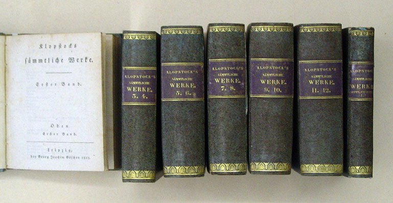 Klopstocks sämmtliche Werke (Bd. 1-12 u. 1. Supplementbd., in insg. 7 Bden.)