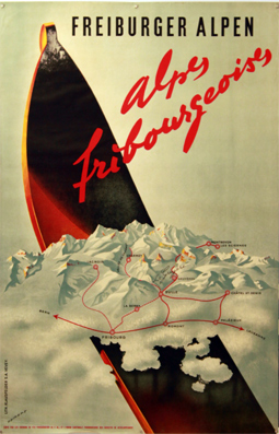Plakat - Freiburger Alpen - Alpes Fribourgeoises