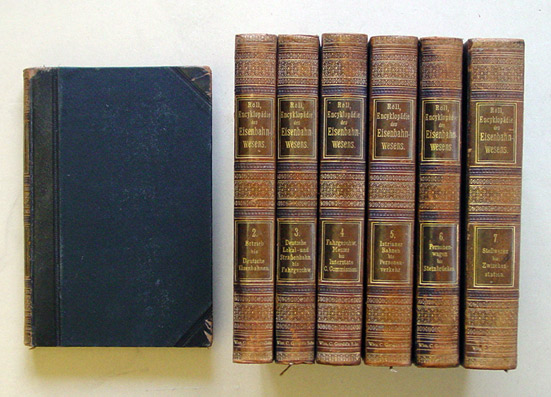 Encyklopädie des gesamten Eisenbahnwesens in alphabetischer Anordnung. 7 Bände (compl.).