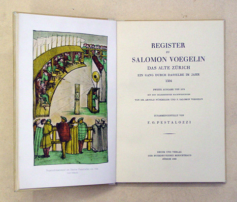 Register zu Salomon Voegelin: «Das alte Zürich. Ein Gang durch dasselbe im Jahr 1504»