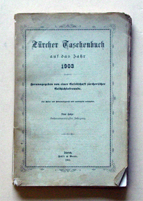 Zürcher Taschenbuch auf das Jahr 1903