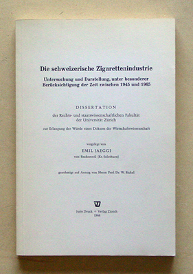 Die schweizerische Zigarettenindustrie