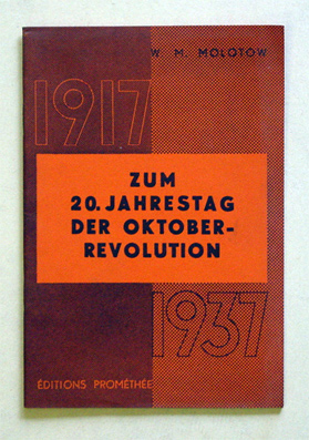 Zum 20. Jahrestag der Oktoberrevolution 1917-1937
