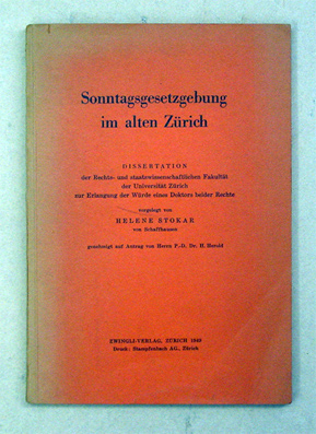 Sonntagsgesetzgebung im alten Zürich