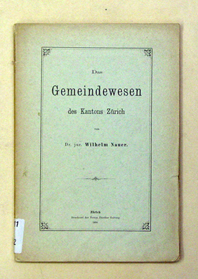 Das Gemeindewesen des Kantons Zürich