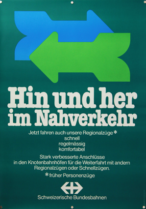 Plakat - SBB - Hin und her im Nahverkehr