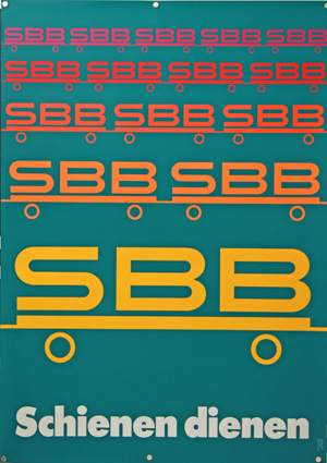 Plakat - SBB - Schienen dienen