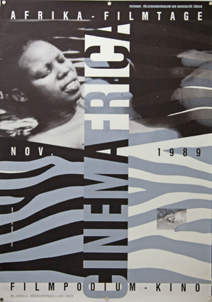 Plakat - Afrika Filmtage/ Cinema Africa/ Nov. 1989, Filmpodium Kino Zürich