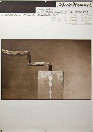 Plakat - Alberto Flammer -  Photographien/ Schweizerische Stiftung für die Photographie/ Kunsthaus Zürich/ 29. Juli bis 10. September 1989