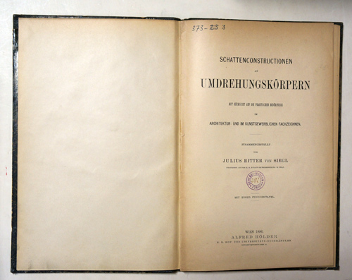 Schattenconstructionen an Umdrehungskörpern