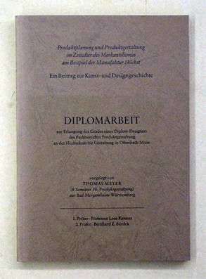 Produktplanung und Produktgestaltung im Zeitalter des Merkantilismus am Beispiel der Manufaktur Höchst