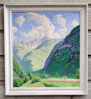 Tessiner Landschaft (Someo im Maggiatal gegen den Cima de  Broglio)
