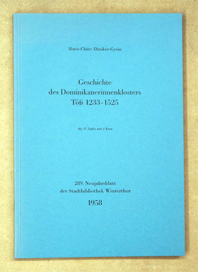Geschichte des Dominikanerinnenklosters Töss 1233 - 1525