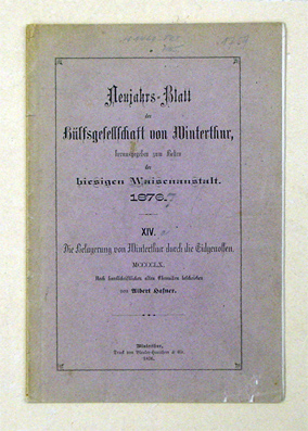 Die Belagerung von Winterthur durch die Eidgenossen 1460