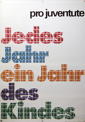 Plakat - Pro Juventute - Jedes Jahr ein Jahr des Kindes
