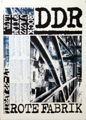 Plakat - DDR / Rock Jazz Film Lit. / 17. bis 22. April