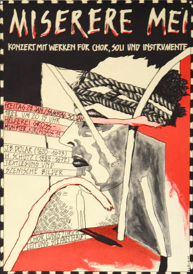 Plakat - Miserere Mei / Konzert mit Werken für Chor, Soli und Instrumente