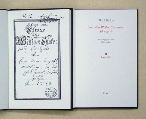 Etwas über William Shakespeares Schauspiele