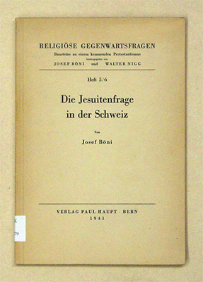 Die Jesuitenfrage in der Schweiz