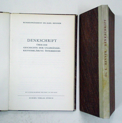 Denkschrift über die Geschichte der Unabhängigkeitserklärung Österreichs