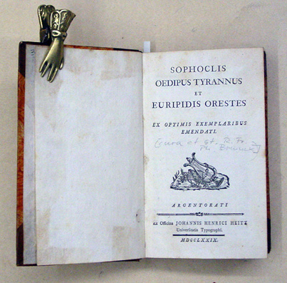 Sophoclis Oedipus Tyrannus et Euripidis Orestes