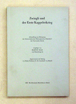 Zwingli und der Erste Kappelerkrieg