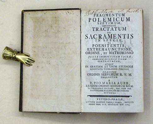 Fragmentum polemicum septimum continuans tractatum de sacramentis in specie de poenitentia extrema unctione, ordine, et matrimonio…