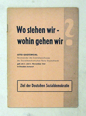 Wo stehen wir - wohin gehen wir?