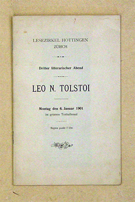 Dritter litterarischer Abend: Leo N. Tolstoi