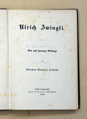 Ulrich Zwingli: ein und zwanzig Gesänge.