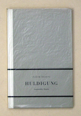 Huldigung. Ausgewählte Sonette.