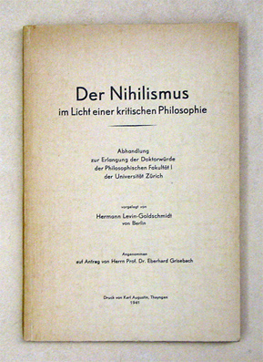 Der Nihilismus im Licht einer kritischen Philosophie
