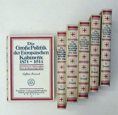 Die diplomatischen Akten des Auswärtigen Amtes 1871-1914 : Band 1-6 (Die Bismarck-Zeit)