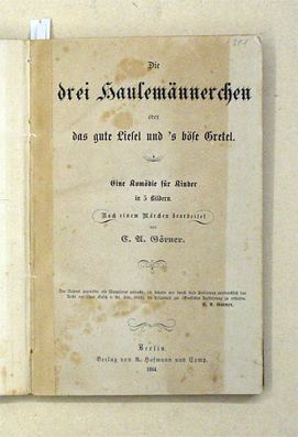 [Vier «Komödien für Kinder» in 1 Bd.]