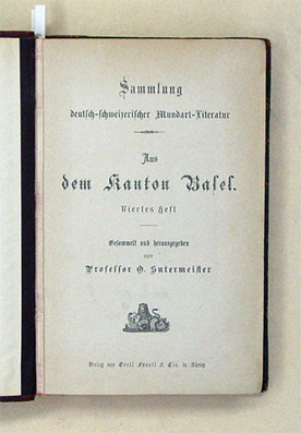 [5 Hefte mit schweizerischer Mundart-Literatur in 1 Bd.]