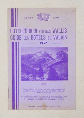 Hotelführer für das Wallis 1932