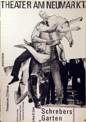 Plakat - «Schrebers Garten - Lukas B. Suter» -  Neumarkt Theater.