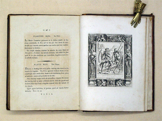 The dances of death, through the various stages of human life: wherein the capriciousness of that tyrant is exhibited in forty-six copper plates; done from the original designs, which were cut in wood, and afterwards painted, by John Holbein, in the town 