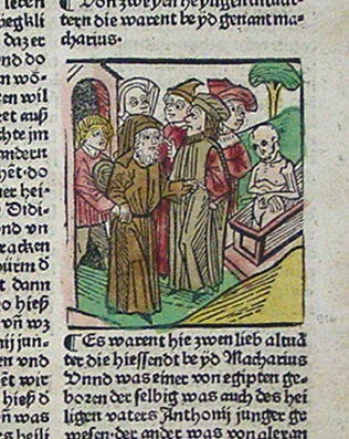 Von Zweÿen Heÿligen Altvättern die Warent beÿd genannt macharius.