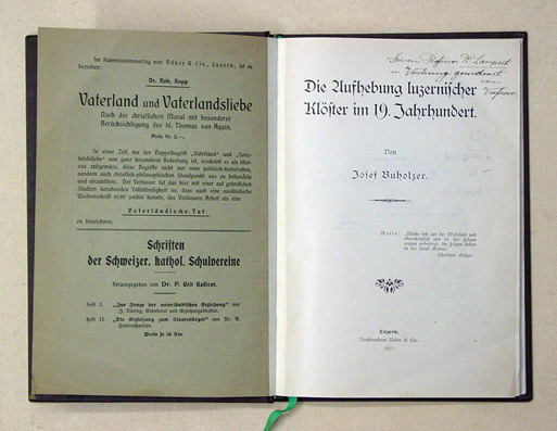 Die Aufhebung luzernischer Klöster im 19. Jahrhundert