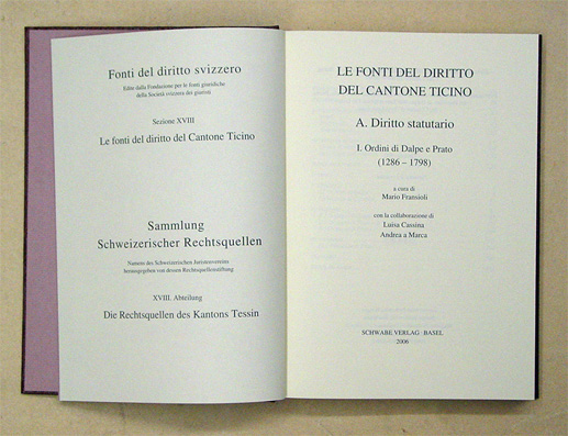 Le fonti del diritto del Cantone Ticino