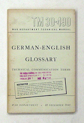 German-English Glossary
