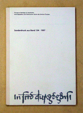 Thurgauer Beiträge zur Geschichte, Sonderdruck aus Band 134 / 1997