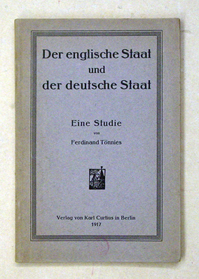 Der englische Staat und der deutsche Staat. Eine Studie.